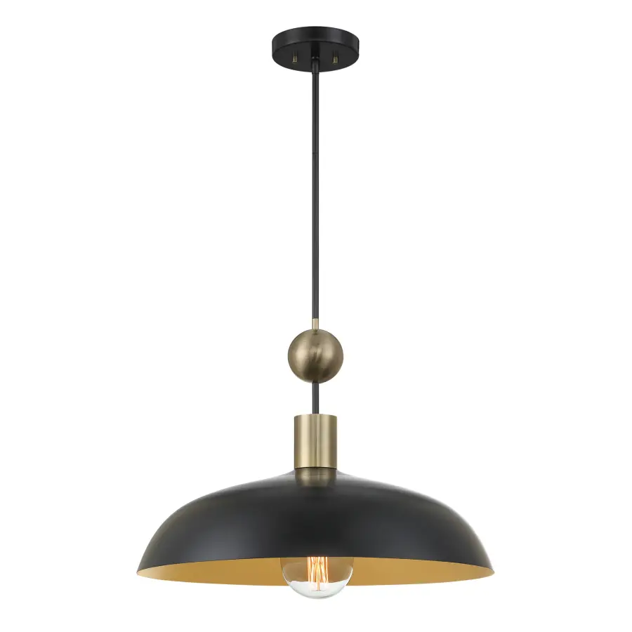 Biloxi 24" Coal Black Pendant Light - Image 3