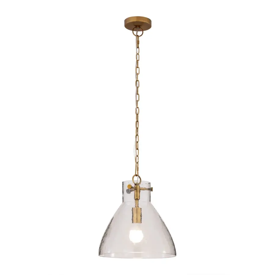 Sevara 13.25" 1-Light Pendant in Legacy Brass - Image 1