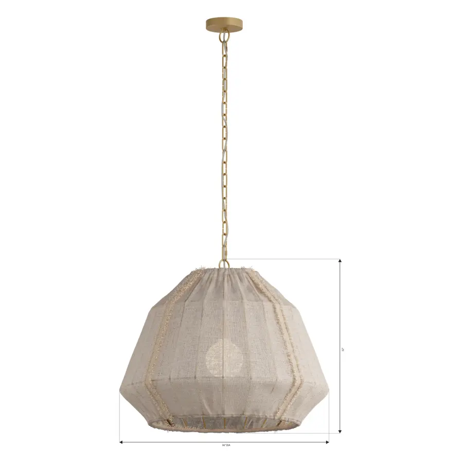Velune 28" 1-Light Pendant in Legacy Brass - Image 4