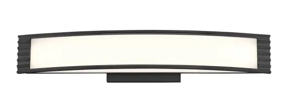 24" LED 1 Light Vanity in Coal Finish with Acrylic Shade