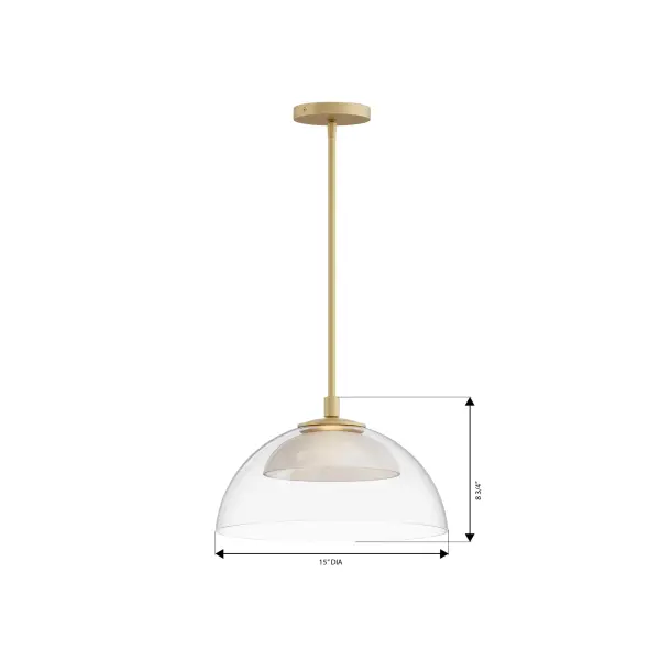 Halwynd 15" LED Convertible Pendant/Semi-Flush Mount - Image 3
