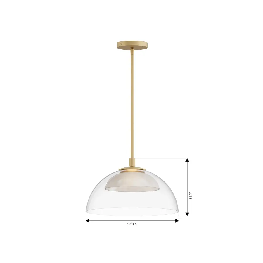 Halwynd 15" LED Convertible Pendant/Semi-Flush Mount - Image 3