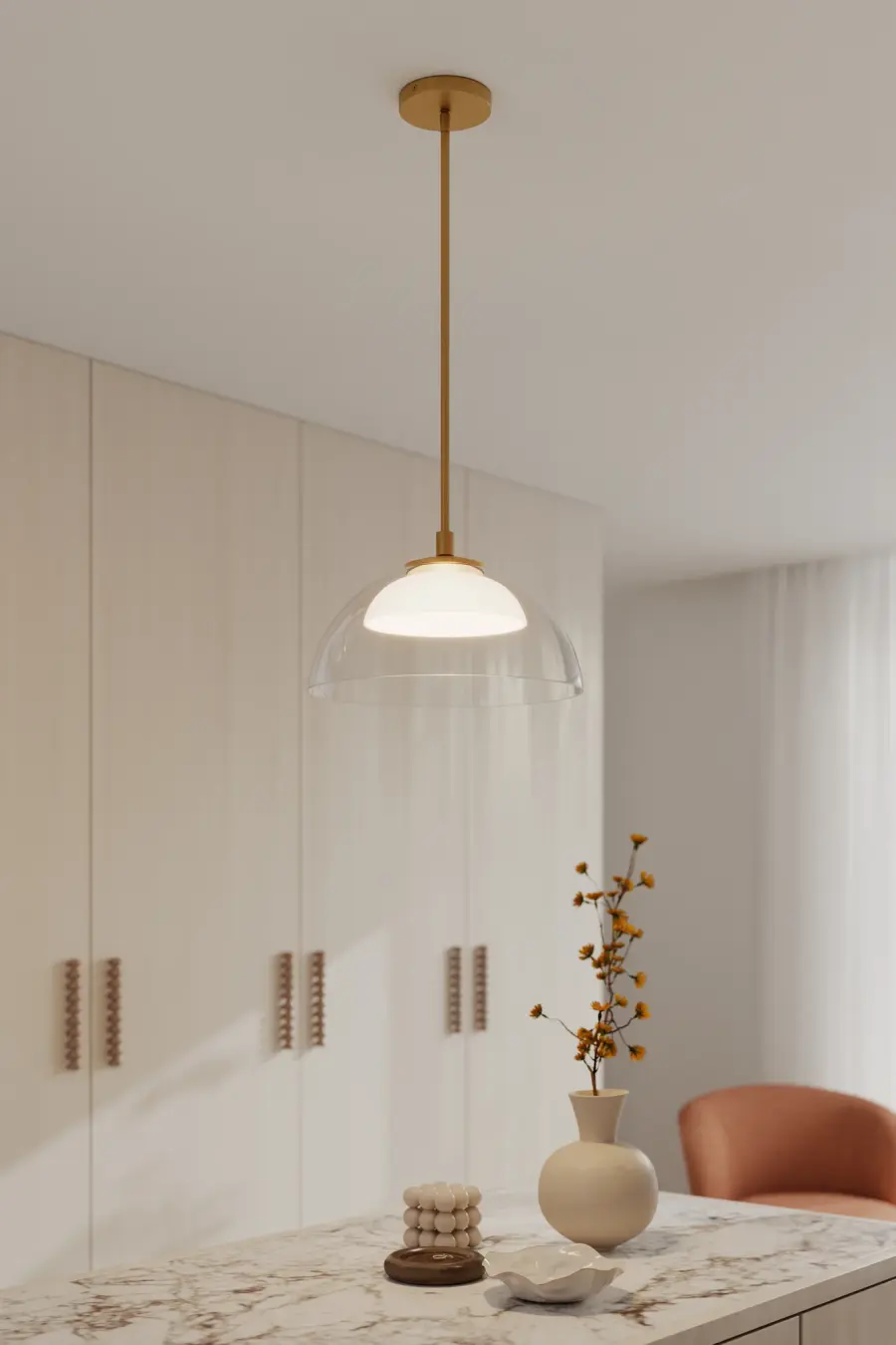 Halwynd 15" LED Convertible Pendant/Semi-Flush Mount - Image 4
