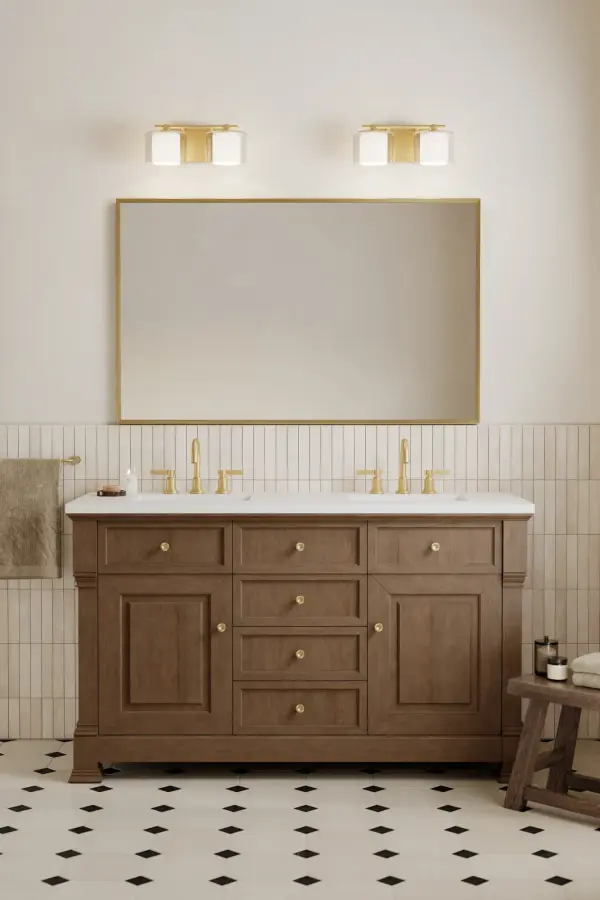Seville 2-Light Vanity in Legacy Brass - Image 3