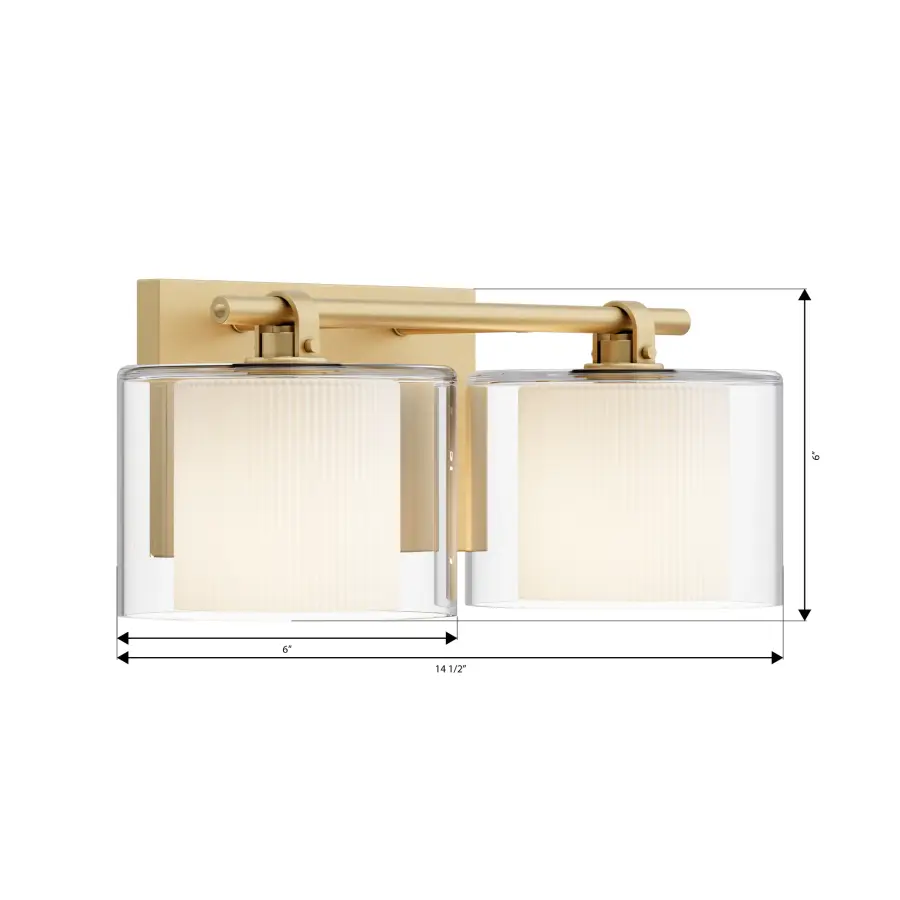 Seville 2-Light Vanity in Legacy Brass - Image 4