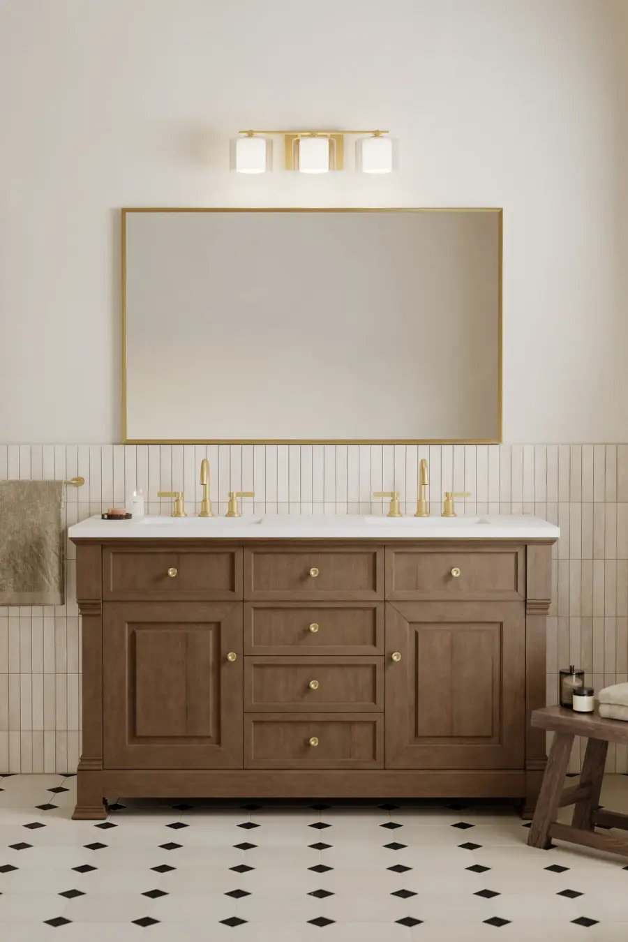 Seville 3-Light Vanity in Legacy Brass - Image 2