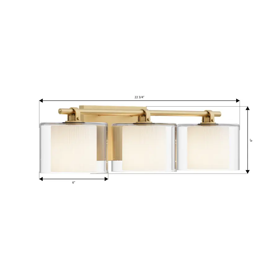 Seville 3-Light Vanity in Legacy Brass - Image 3