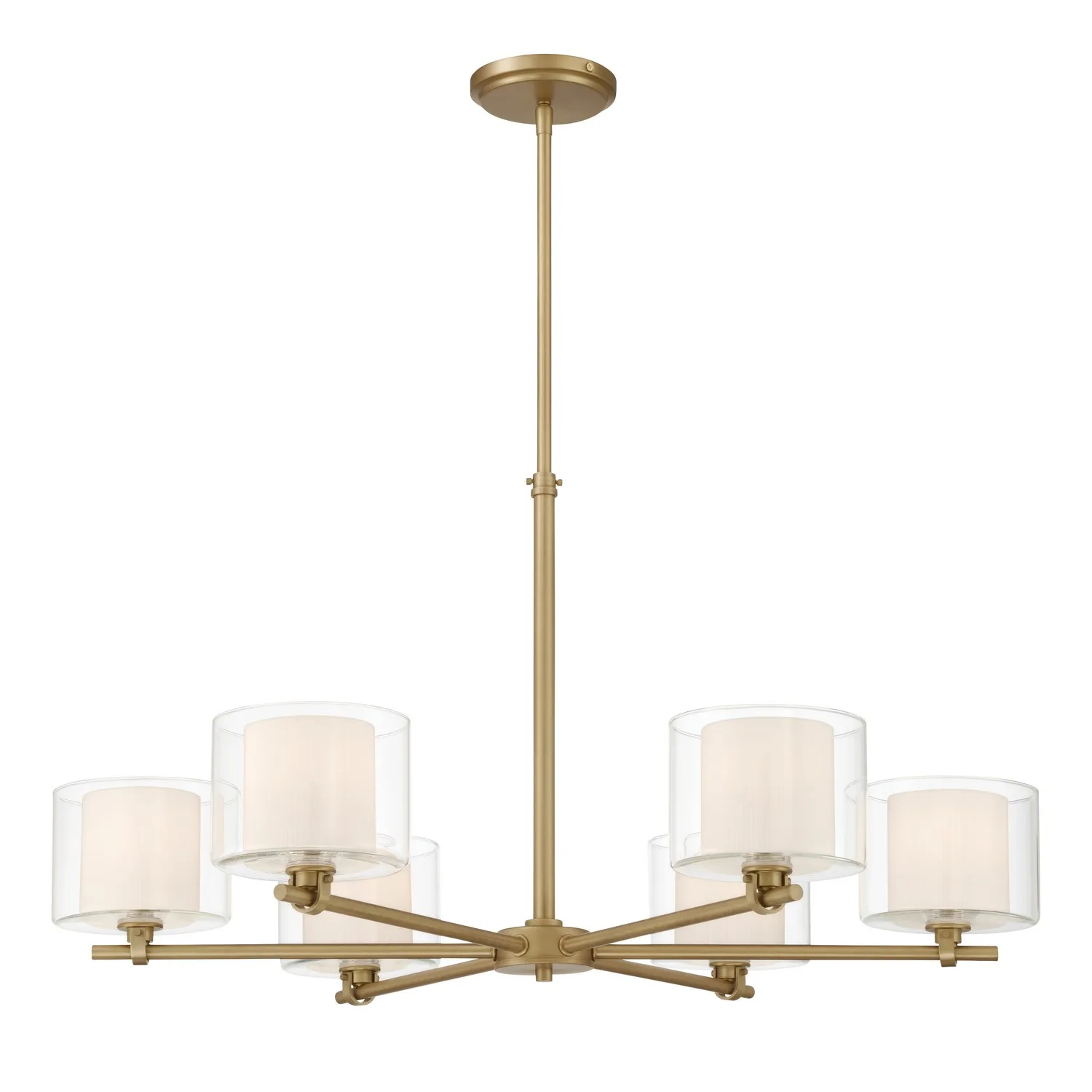 Seville Six Light Chandelier in Legacy Brass