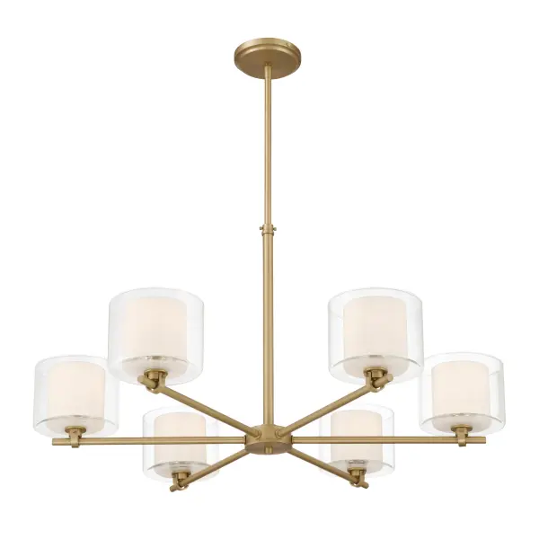 Seville 32" 6-Light Chandelier in Legacy Brass - Image 8