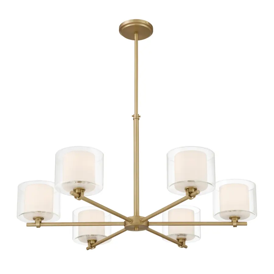 Seville 32" 6-Light Chandelier in Legacy Brass - Image 8