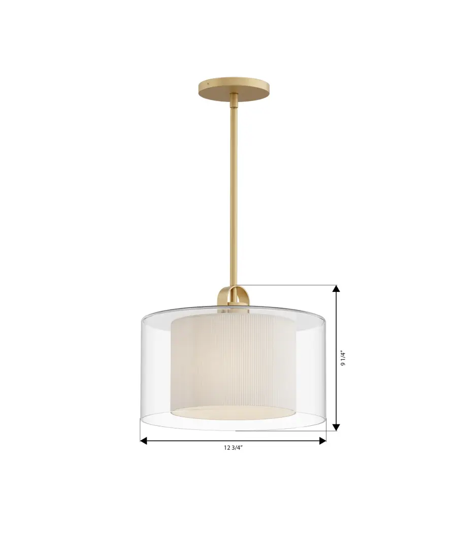 Seville 12.75" 1-Light Convertible Pendant - Image 3