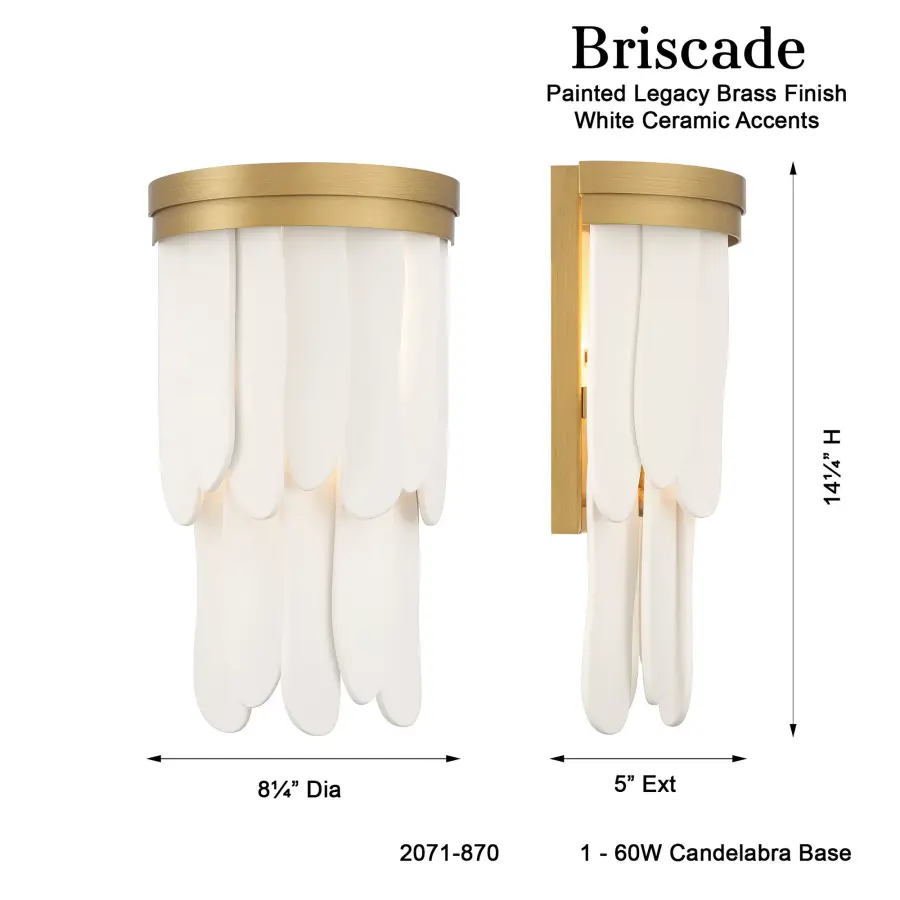 Briscade Wall Sconce - Image 2