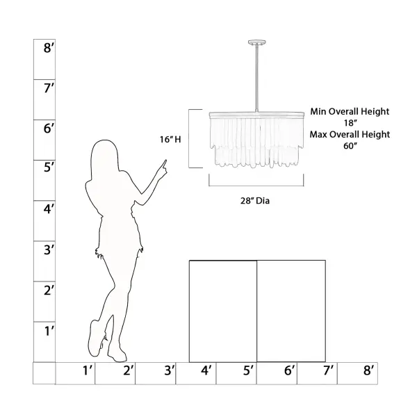Briscade 28" 9-Light Pendant - Image 2