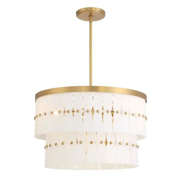 Coronelle 26" 6-Light Pendant in Legacy Brass - Image 9