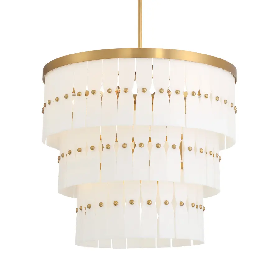 Coronelle 26" 9-Light Pendant in Legacy Brass - Image 1