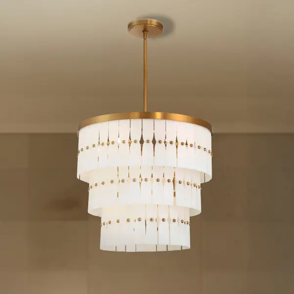 Coronelle 26" 9-Light Pendant in Legacy Brass - Image 4