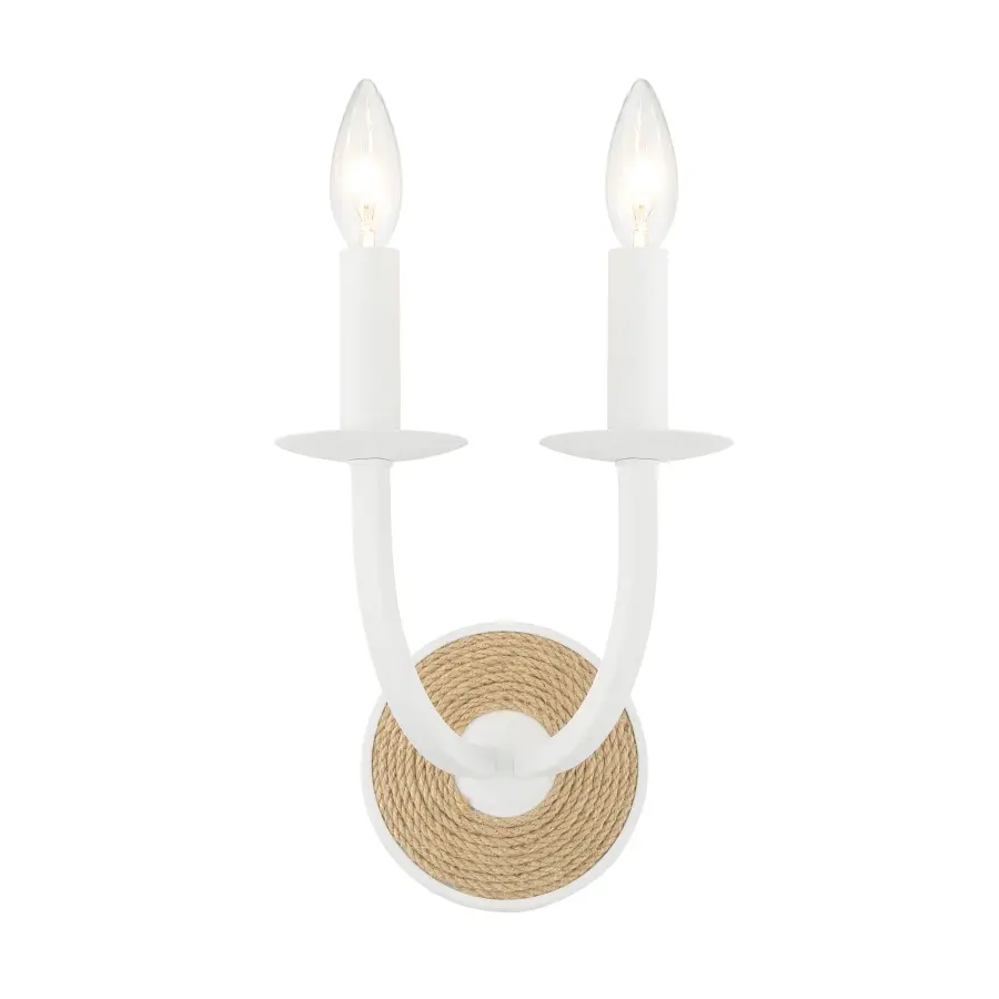 Lanton 2-Light Wall Sconce in Sand White - Image 2