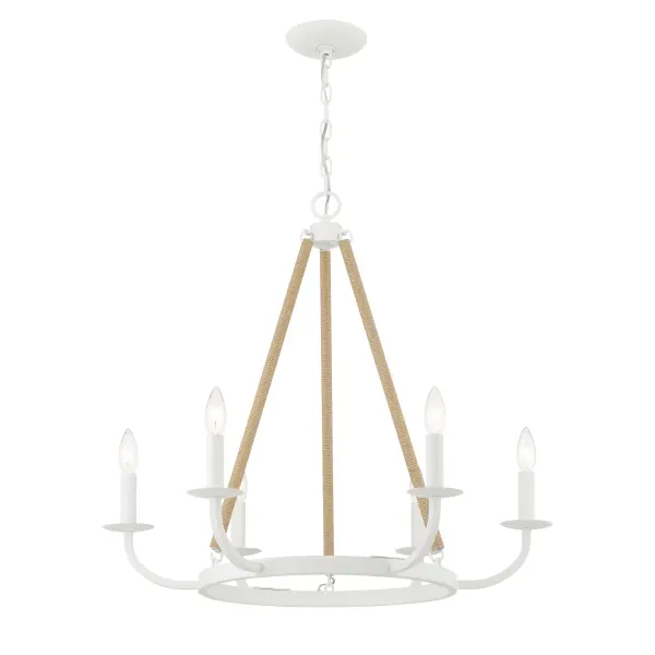Lanton 6-Light Chandelier in Sand White - Image 3