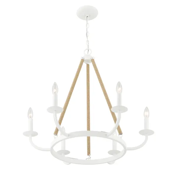 Lanton 6-Light Chandelier in Sand White - Image 4