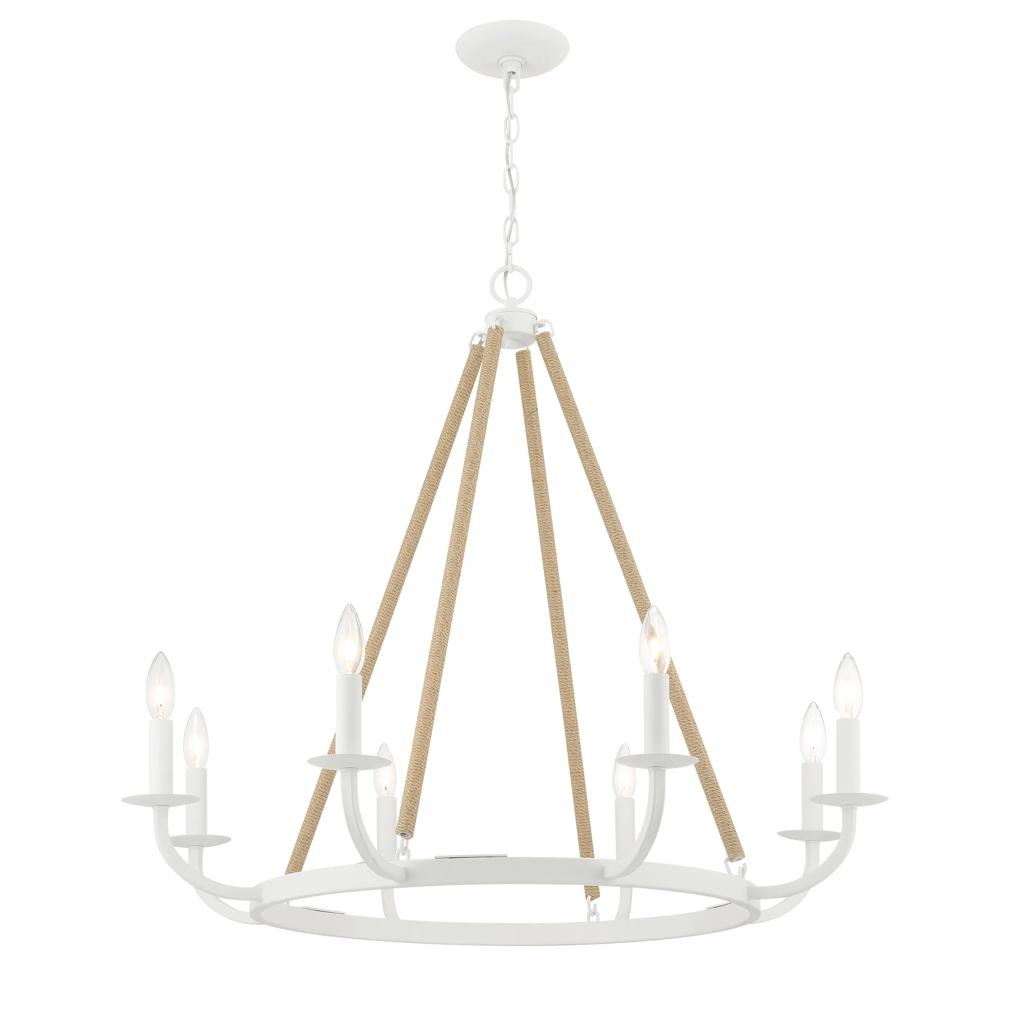 Lanton 8-Light Chandelier in Sand White