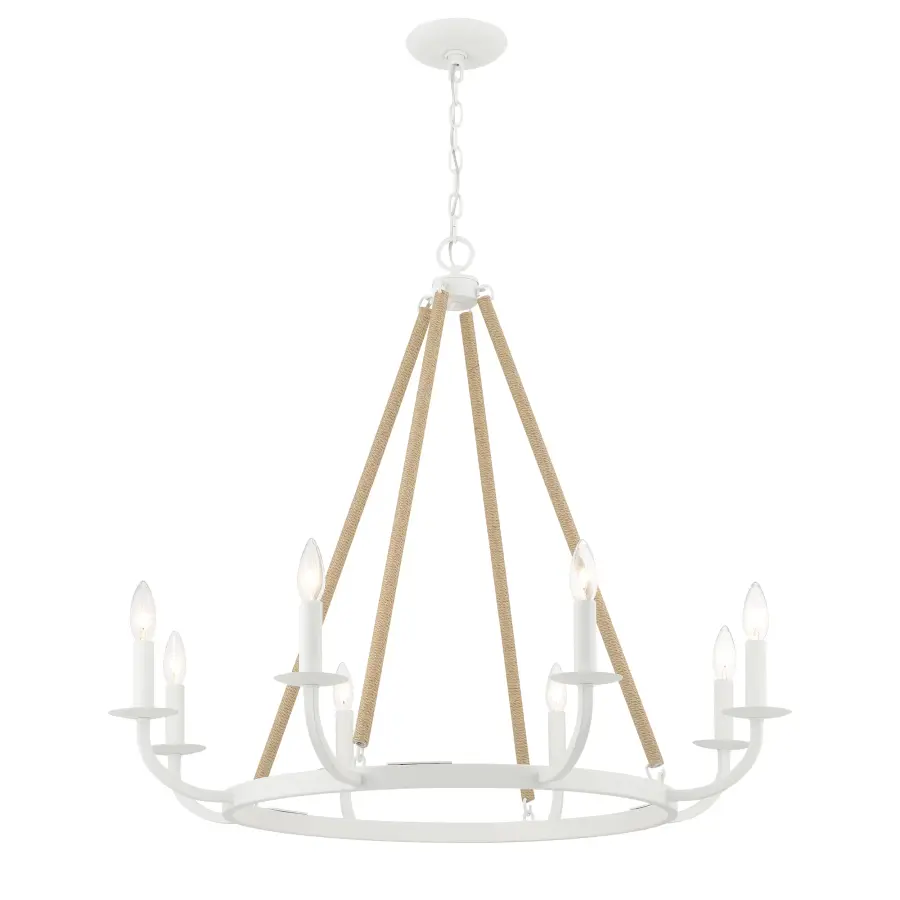 Lanton 8-Light Chandelier in Sand White - Image 1