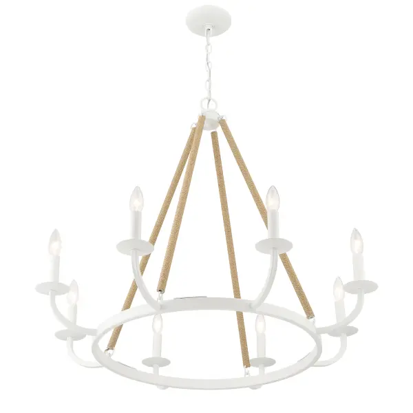 Lanton 8-Light Chandelier in Sand White - Image 3