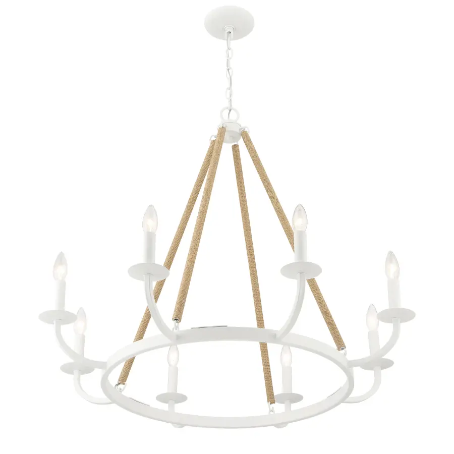 Lanton 8-Light Chandelier in Sand White - Image 3