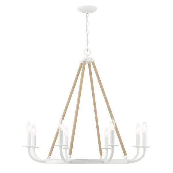Lanton 8-Light Chandelier in Sand White - Image 4