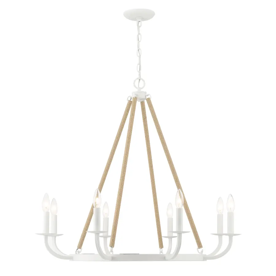 Lanton 8-Light Chandelier in Sand White - Image 4