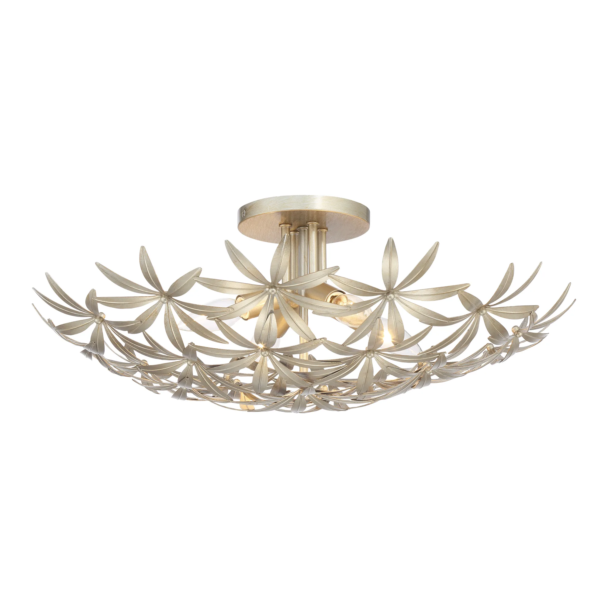 Flower Child 4-Light Semi Flush Mount in Ambry Gold