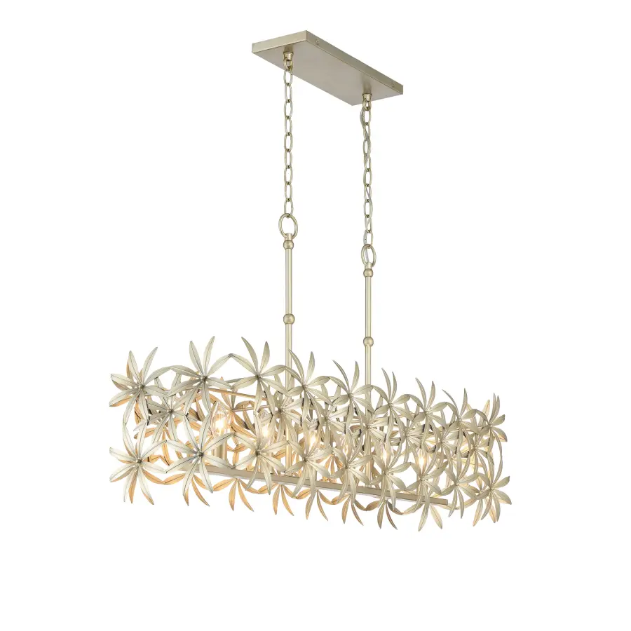 Flower Child 6-Light Island Chandelier in Ambry Gold - Image 2