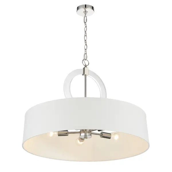 Elegant Traditional Pendant with Versatile Polished Nickel Finish - Image 4