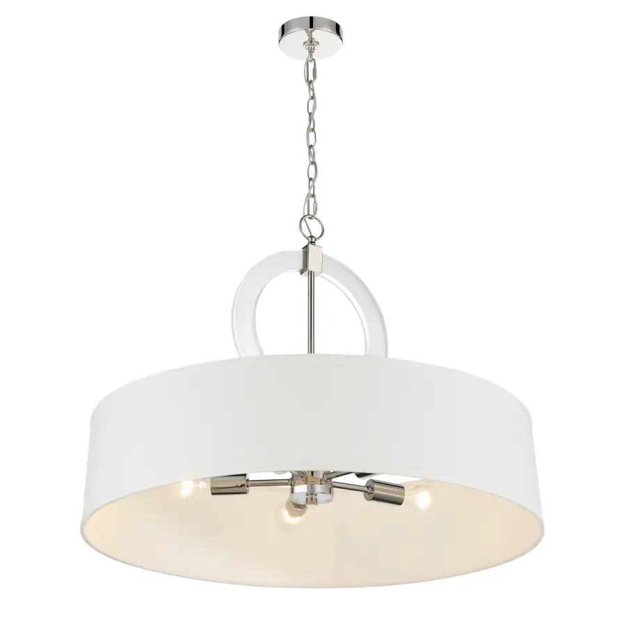 Elegant Traditional Pendant with Versatile Polished Nickel Finish - Image 4