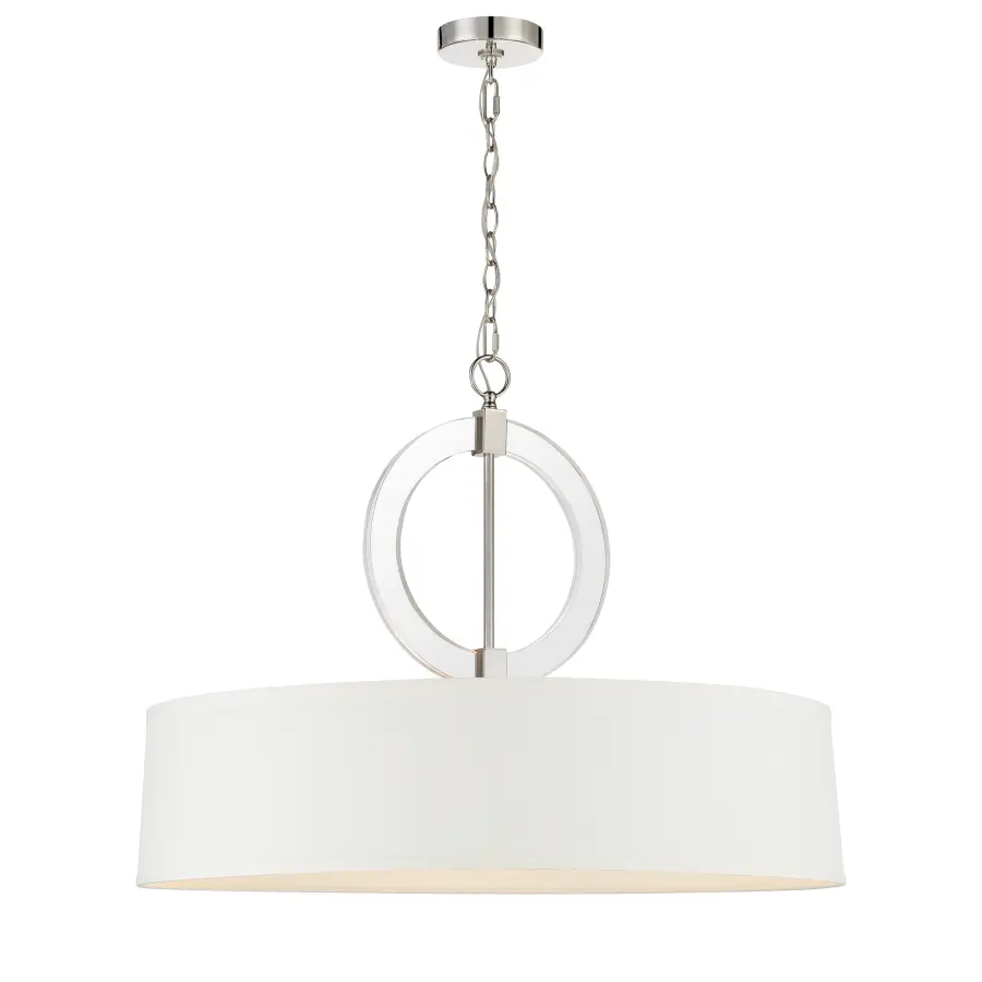Cape Coral 5-Light Pendant in Polished Nickel - Image 5