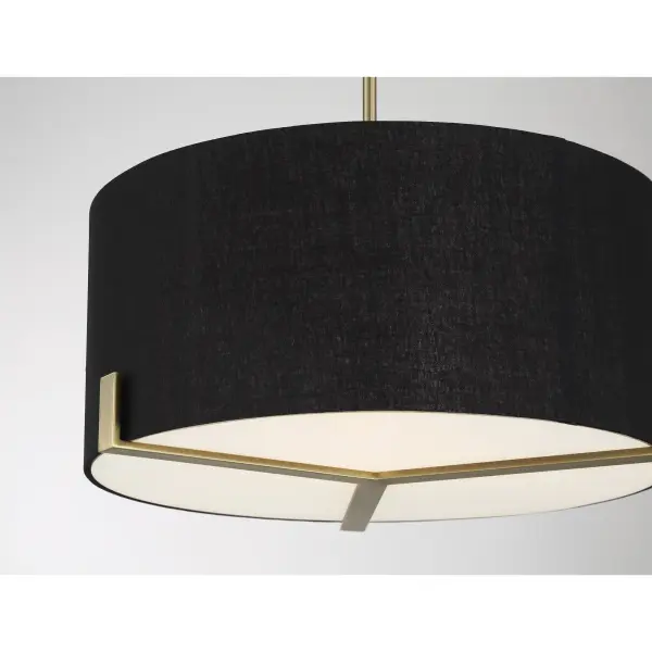Westboro Boulevard 3-Light Pendant with Black Linen Shade - Image 4