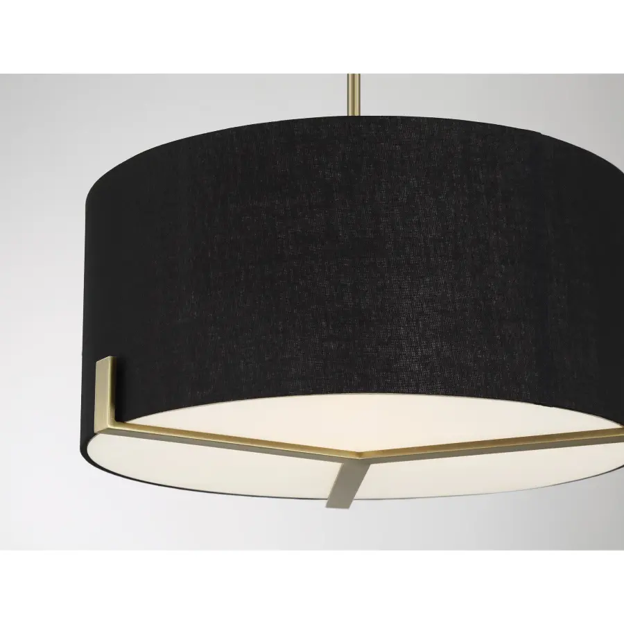 Westboro Boulevard 3-Light Pendant with Black Linen Shade - Image 4
