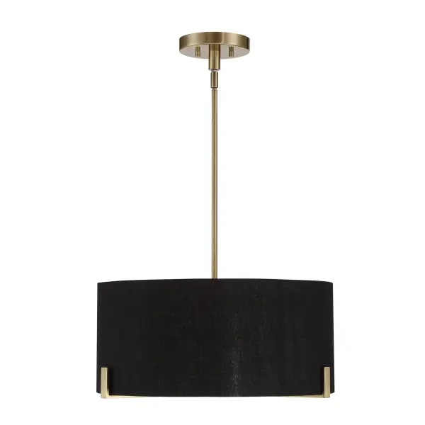 Westboro Boulevard 3-Light Pendant with Black Linen Shade - Image 5