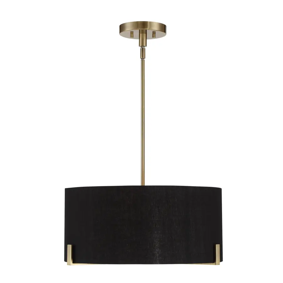 Westboro Boulevard 3-Light Pendant with Black Linen Shade - Image 5