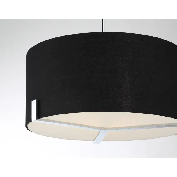 Westboro Boulevard 3-Light Pendant with Black Linen Shade - Image 4