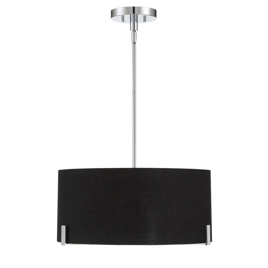 Westboro Boulevard 3-Light Pendant with Black Linen Shade - Image 5