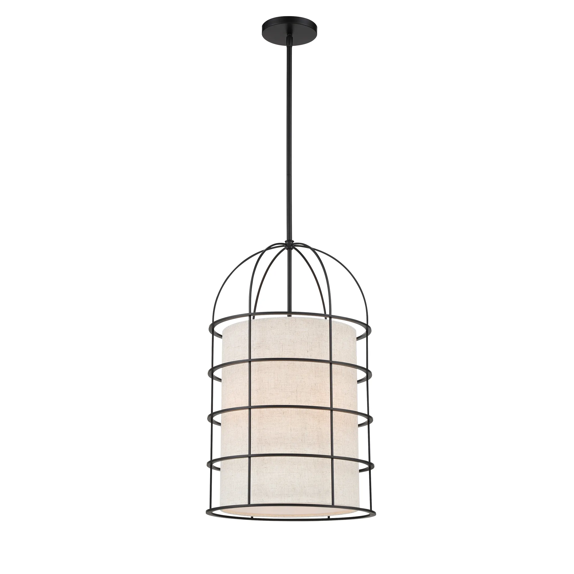 Gateway Park 4-Light Pendant in Coal Black