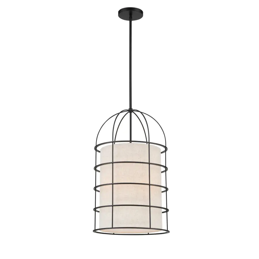 Gateway Park 4-Light Pendant in Coal Black