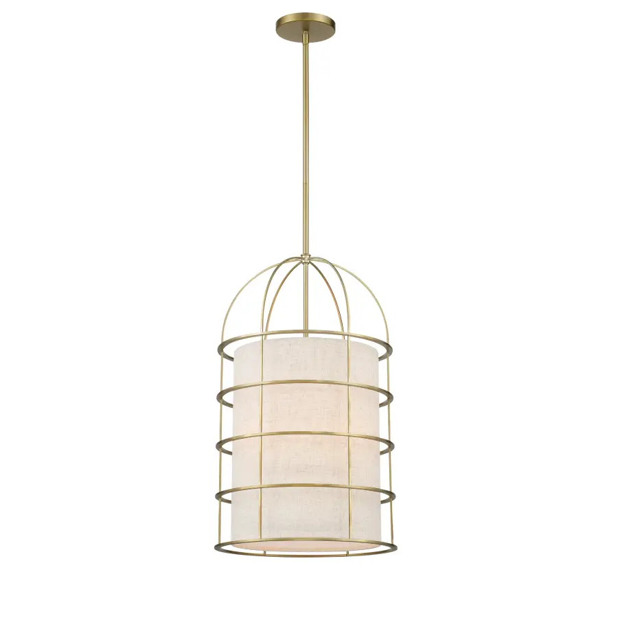Gateway Park 4-Light Pendant in Soft Brass