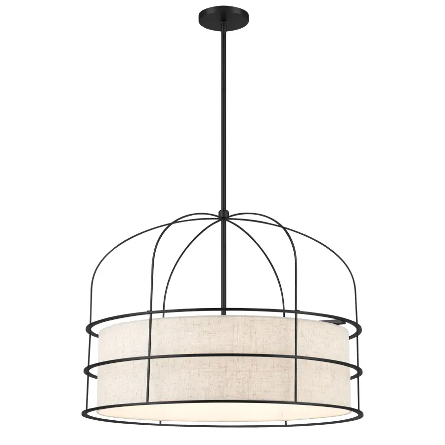 Gateway Park 6-Light Pendant in Coal Black - Image 1