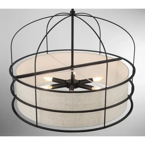 Gateway Park 6-Light Pendant in Coal Black - Image 4
