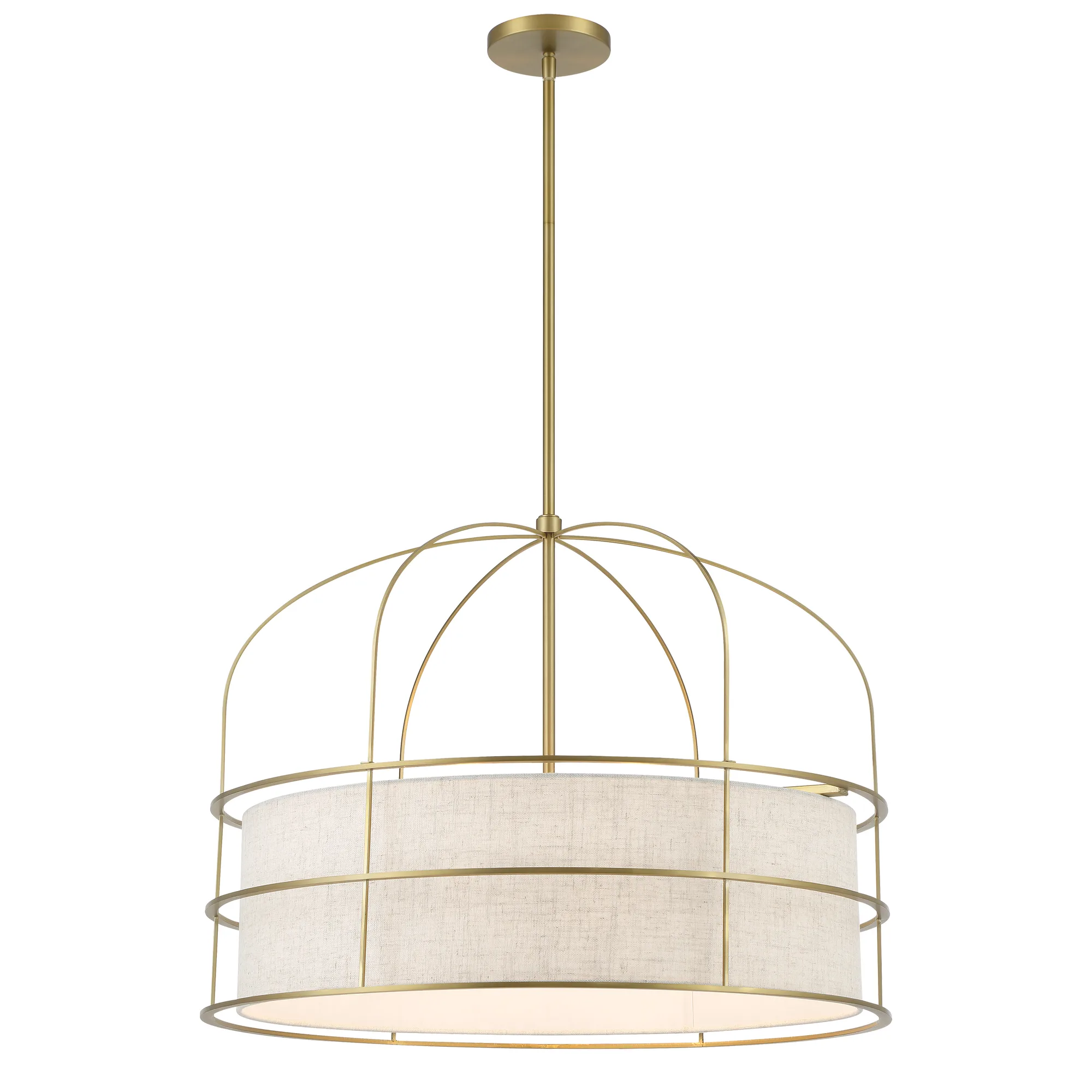 Gateway Park 6-Light Pendant in Soft Brass