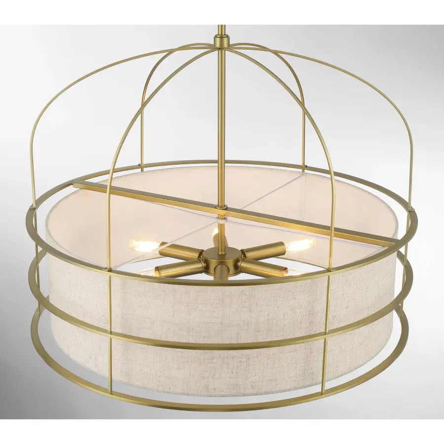 Gateway Park 6-Light Pendant in Soft Brass - Image 3