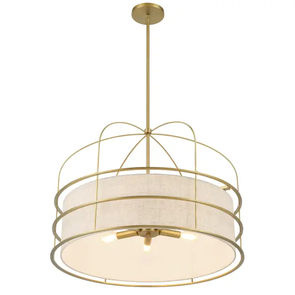 Gateway Park 6-Light Pendant in Soft Brass - Image 5