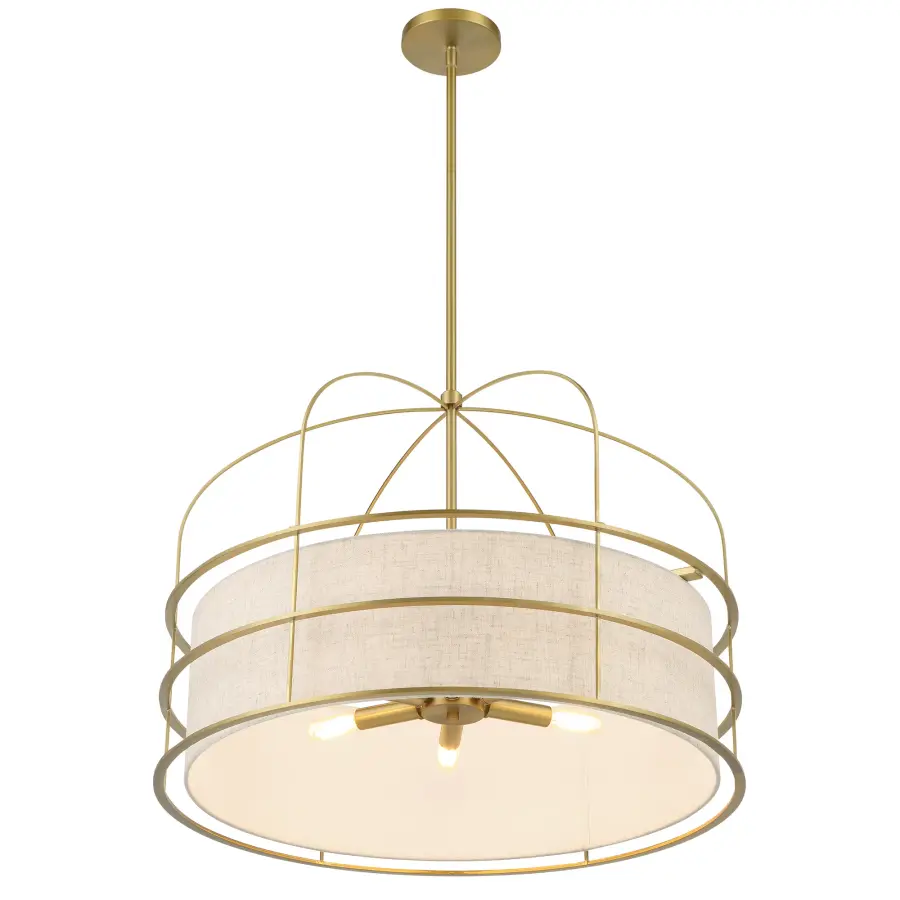 Gateway Park 6-Light Pendant in Soft Brass - Image 5