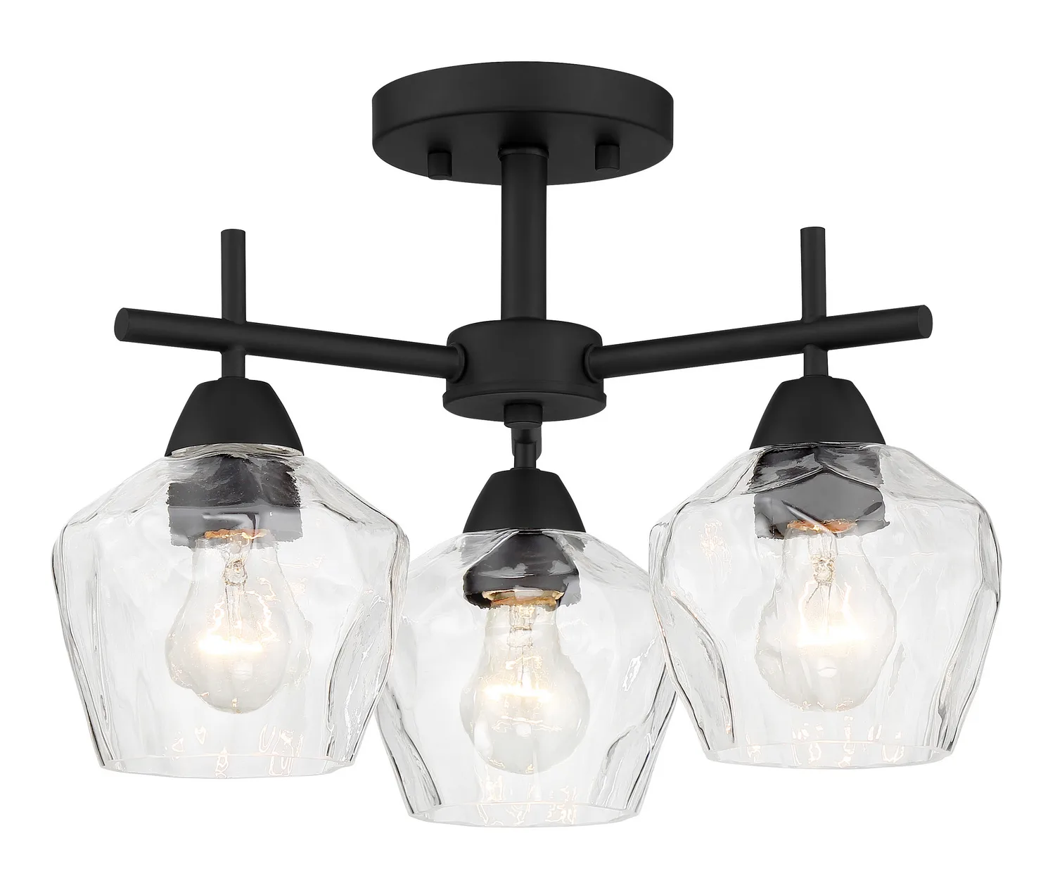 Camrin Three Light Semi Flush / Chandelier in Coal